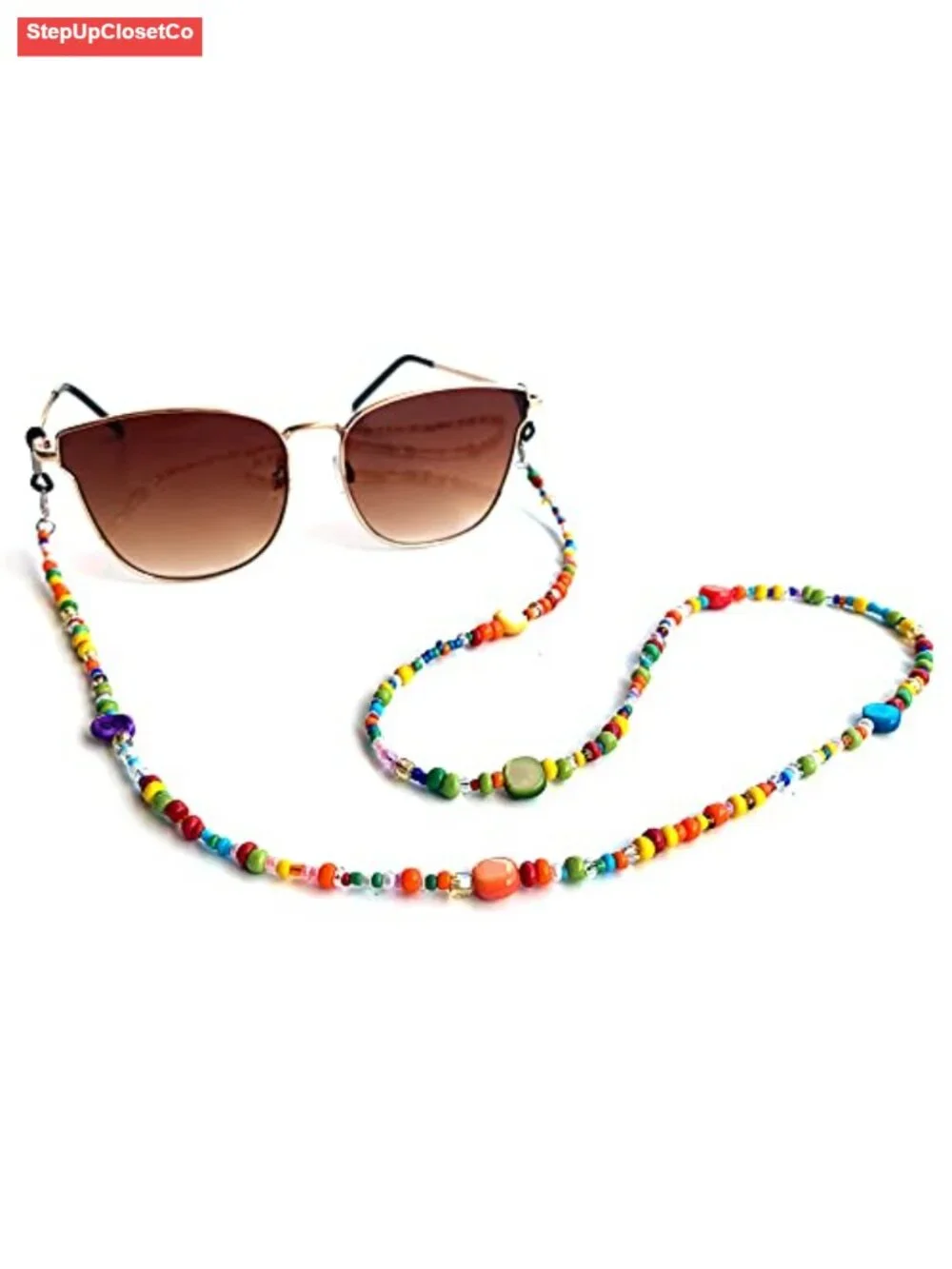 Beaded Eyeglass Chain Necklace Lanyard for Women, Reading Glasses Holder